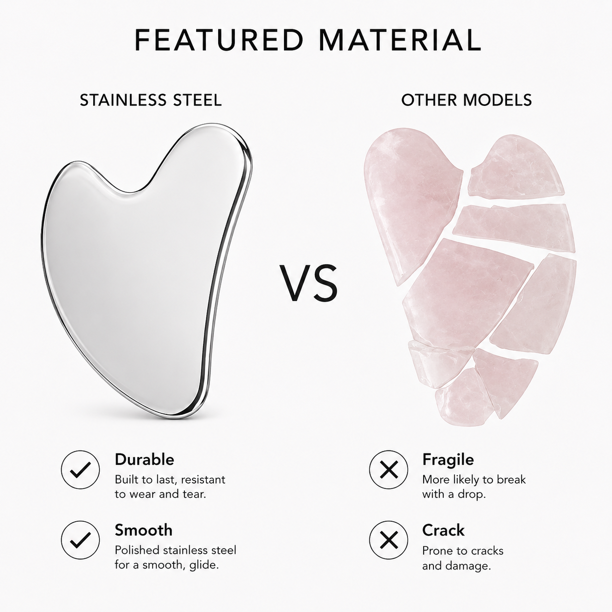 Daily Cosmetics™ | Stainless Steel Gua Sha Stone